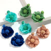 Summer Colorful Lafite Chiffon Flower Earrings for Women Boho Handwoven 3D Flower Fabric Drop Earring Beach Party Jewelry Gifts - Image 3