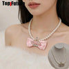 Subculture Spice Y2K Harajuku Gothic Mars Gal Women Crown Pearl Party Lolita Cosplay Punk Necklace Girl Collar - Image 1