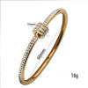 Stainless Steel CZ Bangle Bracelet for Women Silver Plated Clover Open Cuff Bangles No Fade Jewelry - Image 12