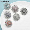Exaggerated Rotatable Christmas Snowflake Brooches Pins for Women Unisex 6-color Winter Flowers Year Party Brooch Gifts - Image 1