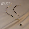 Jewelry For Women's Mysterious Sexy Black Crystal Zircon Ball Pendant Necklace Party Necklace Girls Accessories - Image 1