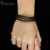 PU Leather Bracelet Multi-layer Wrap Braid Long Chain Adjustable Magnet Buckle Unisex for Women and Men Stackable Jewelry - Image 2