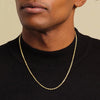 Stainless Steel Rope Chain Necklace in Gold-Tone with Multiple Lengths - Image 4