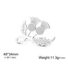 Scottish Thistle Brooch Pin National Flower of Scotland Double Thistle Leaf Lapel Pin for Bag Badge Stainless Steel Jewelry Gift - Image 7