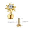 Titanium 16G Sunflower Cartilage Stud Earring with CZ Flower Helix Tragus Conch Piercing Jewelry - Image 7