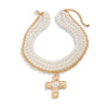 Elegant Multilayer Smooth Imitation Pearl Long Necklace for Women Jesus Cross Pendant Necklace Banquet Neck Jewelry - Image 13