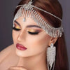 Stonefans Tassel Head Chain Jewelry Indian Girl Rhinestone Cross 2024 New Pendant Hat Accessories Designer Gifts