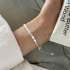 Silver Bracelet Geometric Cube Circle Punk Asymmetric Beaded For Woman Girl Jewelry Gift - Image 4