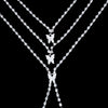 Stonefans Sexy Bikini Butterfly Nipple Chain Body Harness Choker Necklace for Women Crystal Non Piercing Jewellry Club Party New
