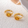 316L Stainless Steel Heart Water Drop Square Zircon Hoop Earrings For Women Men Personality Design Jewelry Gifts - Image 24