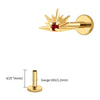 Titanium CZ Starburst Stud Earring 16G Sunrise Helix Stud Tragus Cartilage Labret Monroe Piercing Jewelry - Image 23