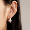 Silver Multi-layer Ear Ring Jewelry Versatile Hoop Earrings For Women Jewelry Birthday Party Gift - Image 2