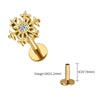 Titanium 16G Snowflake Flower Conch Helix Tragus Cartilage Stud Earring Monroe Labret Lip Piercing - Image 18