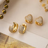 Arrive Heart Hoop Earrings For Women Girls,Shining Cubic Zirconia Accessories Party Wedding Jewelry Lovers Gift - Image 2