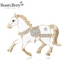 Classic Rhinestone Horse Brooches for Women Zodiac Animal Lapel Pins Casual Party Accessories Year Gifts Friends - Image 1