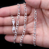 Gold Necklace For Women Men Size 16-30 Inch Jewelry 4mm Figaro Chain Necklaces - Image 5