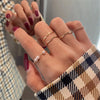 Ten-Piece Stacking Ring Set with Gold-Tone or Silver-Tone Designs - Image 18