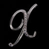Crystal Rhinestone 26 Letters Women Collar Brooch Pin Corsage Bouquet Jewelry - Image 9