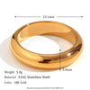 Gold Plated Silver Color Minimalist Basic Thick Plain Loop Circle Stainless Steel Rings For Women - Image 8