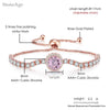 Pink Crystal Tennis Bracelets for Women Female Romantic Shiny Zirconia Adjustable Folding Buckle Chain on Hand Jewelry - Image 14