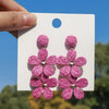 Bohemia Sweet Colorful Raffia Layered Flower Earrings for Women Girls Summer Handmade Rattan Knit Drop Earrings Holiday Jewelry - Image 11