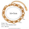 E B Belle Official Store Oval Flower Handmade Chain Bracelet Gold Plated Women's Hand Bracelets 316L Stainless Steel Jewelry - Image 7