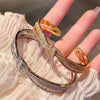 Twisted Knot Open Cuff Bangle Bracelet Sparkling Zircon Inlaid Bracelet Party Gift Jewelry - Image 5