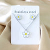 Chic Elegant Heart Indian Jewelry Sets Women Wedding Crown Steel Necklace And Earrings Bulk - Image 30