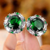 White/Blue/Purple/Green/Red Cubic Zirconia Stud Earrings for Women Newly Designed Ear Accessories Wedding Jewelry - Image 2
