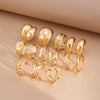Irregular Hollow Geometric Open Ring Set 14 Pieces - Image 5