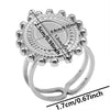 6Pcs Stainless Steel Gold Plated Irregular Blank Base Cabochon Open Rings Punk Geometric Men Party Chunky Jewelry - Image 9