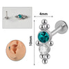 1PC 316L Surgical Steel 16G Cz Labret Lip Ring Crystal Cluster Stud Earrings Ear Cartilage Tragus Helix Daith Piercing Jewelry - Image 9