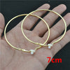 Large Circle Clip-On Earrings with Metallic Finish - Image 11