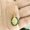 Virgin Mary Pendant Charm Necklace Women Cross Scared Heart Jesus Choker Seed Beads Stainless Steel Chain Gold Color Mom - Image 17