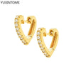 Silver Needle Double Circle Zirconia Earrings For Women Minimalism Vintage Geometry Hoop Earrings Jewelry - Image 10