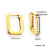 Geometric Square Star Heart U Shape Hoop Earrings For Women Men Golden Sliver Color Stainless Steel Retro Piercing - Image 26