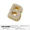 Initials Cute Bubble Pendant A-Z Golden Colour Cubic Zirconia Necklace Beaded Pendant 26 Letters Gift - Image 5