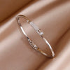 Classic Zirconia Cross Charm Bracelets for Women Jewelry Elegant Bangle - Image 19