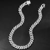 Iced Out Cuban Link Chain 14MM Prong Rhombus Diamond Cuban Chain Hip Hop Choker Necklaces Women Men Jewelry - Image 1