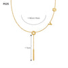 Stainless Steel Chain Necklace with Long Tassel Details - Image 55
