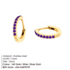 Stainless Steel Birthstone Earrings Minimalist Huggie Hoop Earrings For Women Unisex earrings for women jewelry - Image 11