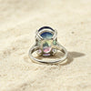 Siver Ring with Zircon Topaz Colorful Gradient Ring 13 18MM Large Stone Party Wedding Jewelry for Women - Image 5