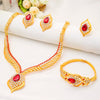 Dubai Gold Color Jewelry Sets for Woman Ethiopian Indian Bridal Zircon Necklace and Earrings Sets Wedding Gifts - Image 2