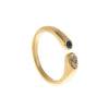 Month Birthstone Style Ring with Zircon Accents in Gold Tone or Silver Tone - Image 8