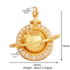 Shining Moon Star Sun Tellurion Celestial Compass Charm Pendant Gold Colour, Jewelry Necklace Bracelet Making Supply - Image 19