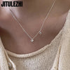 Silver Necklace Pendant For Women Jewelry Love Necklace Simple And Elegant, Heart Shaped Collar Chain - Image 2