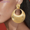 Gold Silver Color Large Earring Exaggerated Chunky Big Circle Drop Earring For Women Wedding Banquet Jewelry Gift Hip Hop - Image 1