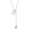 Square Clear Zircon Tassel Heart Necklace Gold Plated Stainless Steel Minimalist Style Women Jewelry - Image 7