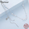 Silver Dancing Zircons Necklace Sparkling Crystal Round Beads O-Chain Link for Women Stacking Gift - Image 5
