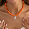 Colorful Acrylic Bead Necklace with Irregular Pearl-Style Pendant - Image 18